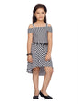 Aarika GirlS Cotton Blend Skater Knee-Length Dress (Mr_Dr-1605_Black