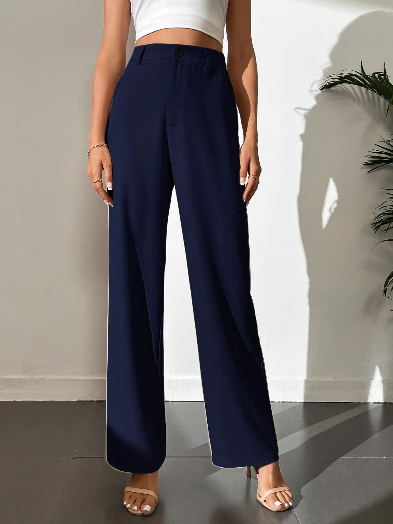 Toochki Trousers for Women | Womens High-Waisted Pant | Trouser | Korean Style | Black | Bottom Wear Pants