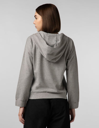 FYLTR Womens Drop Shoulder Hoodie with Lace Up Neck Detailing & Contrast Drawcord