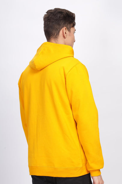 ADRO Mens Cotton Neck Hooded Sweatshirt (ZHH-24-PLN-MU_Mustard