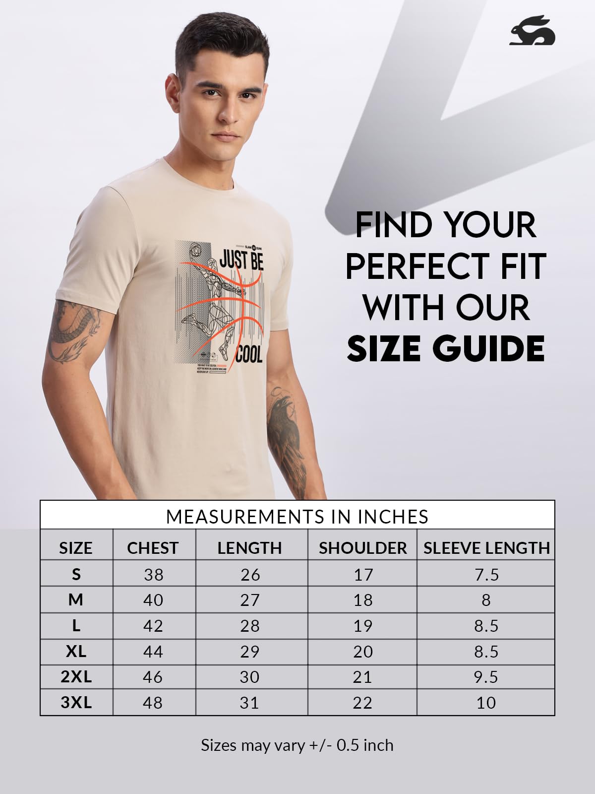 ADRO Men's Graphic Printed 100% Cotton T-Shirt - Regular Fit, Printed T-Shirts for Men (RN24-BCL-BE_Beige)