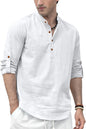 Zombom MenS Solid Cotton Blend Straight Kurta Shirt, Regular Fit Full Sleeve Short Kurta Shirt White