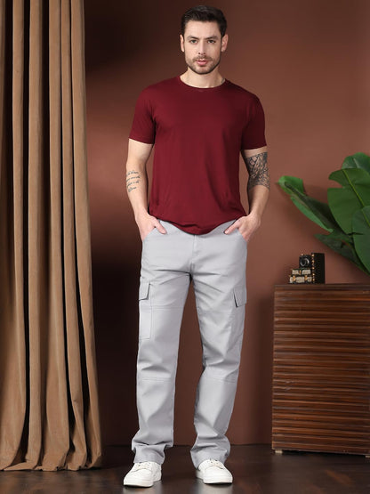 Kotty MenS Cargo Pants | Cotton Cargo Pants For Men | Comfortable & Stylish Cargos(Grey,28)