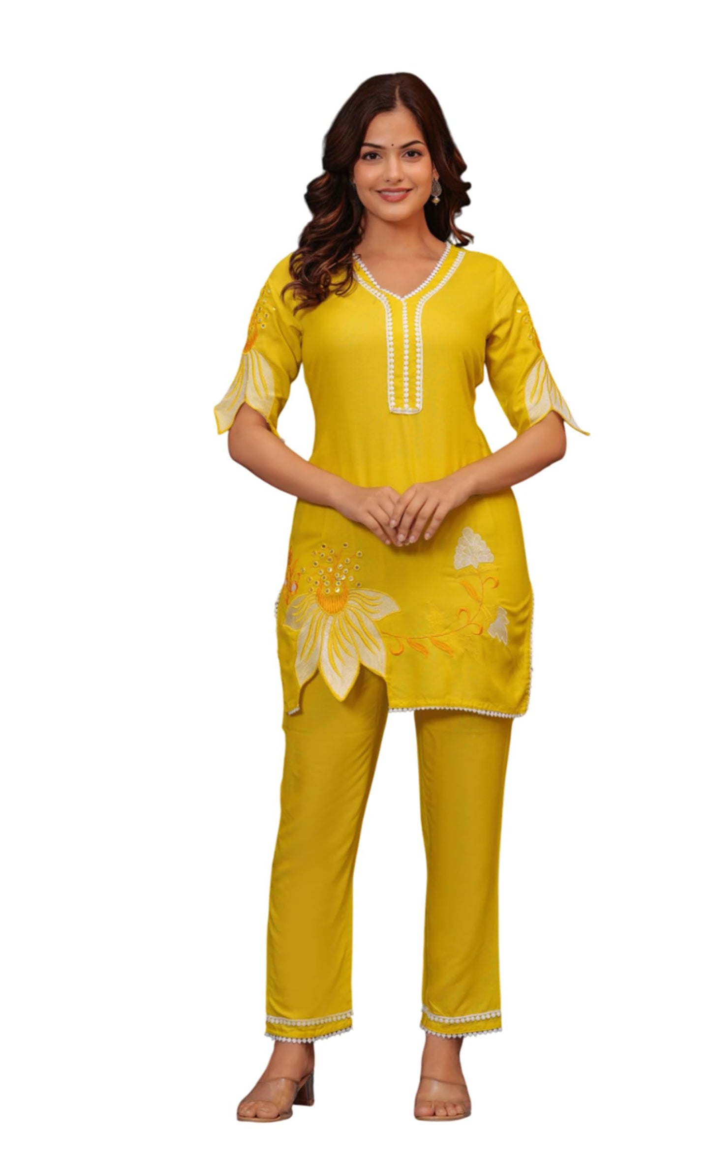 Fabnex Kurta Set For Women | Women Kurta | Women Kurta Sets Kurtis | Women Kurta Pant Set | Women Kurta Pant Set Women (K-116-Ye