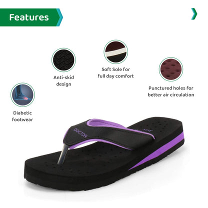 Ortho Joy Doctor Orthopedic Soft Slippers For Ladies Daily Use/Mcr Chappals For Women/Ortho Slippers Women