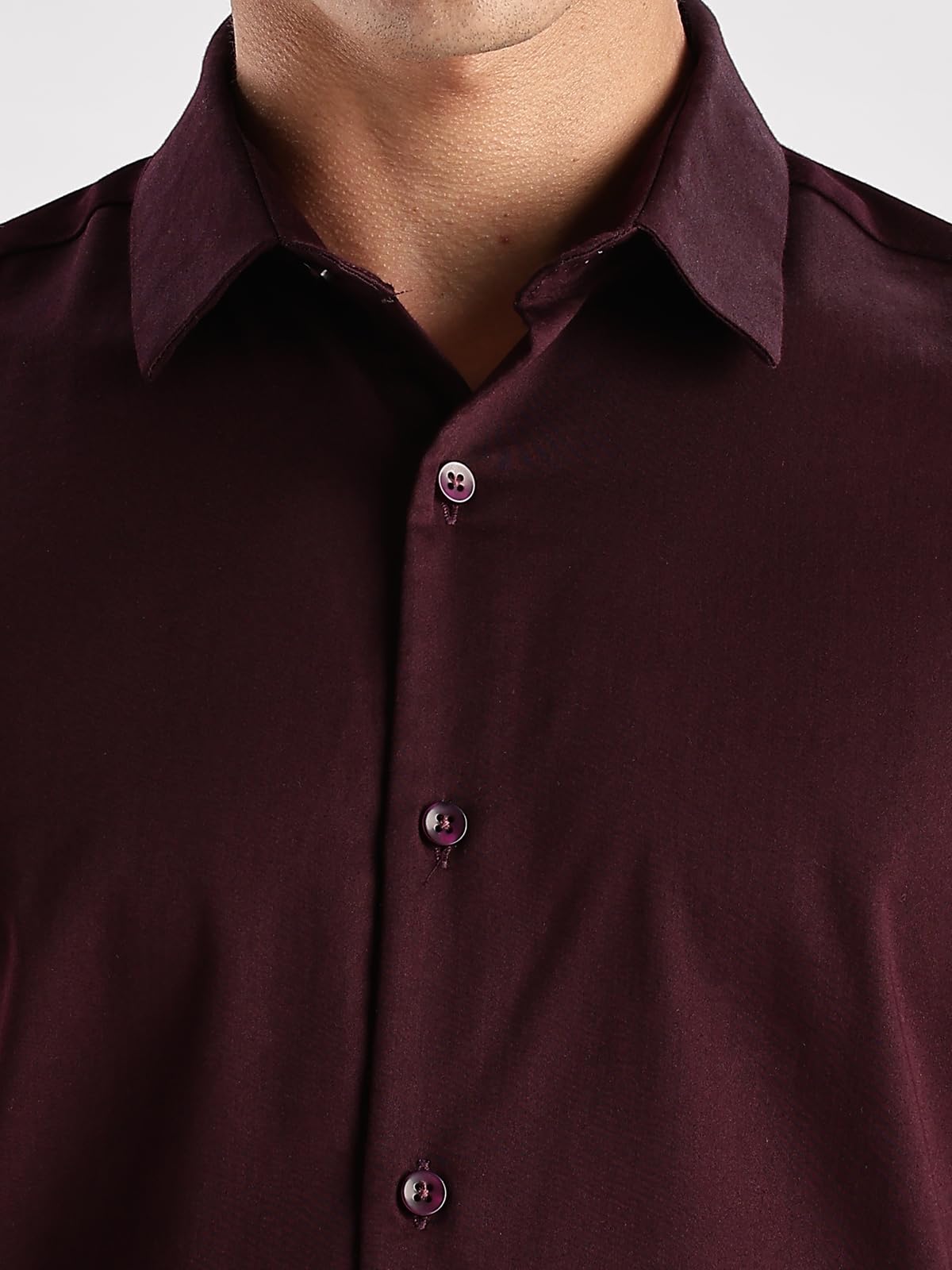 ADRO Mens Slim Fit Solid Casual Shirts | Plain Satin Evening Shirt | Stylish Office or Party Shirt | All Day Fresh Spread Colla