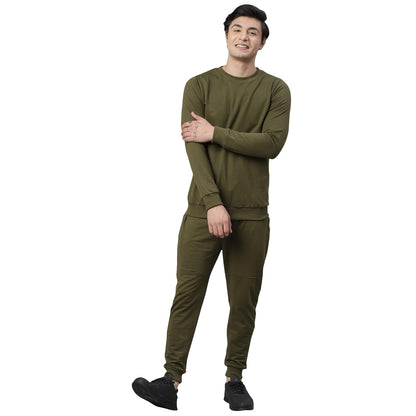 Rigo Round Neck Full Sleeve Terry Track Suit For Men | Regular Fit Plus Sizes Tracksuit for Mens | Co-ord Set For Men