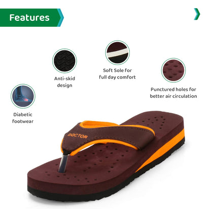 Ortho Joy Doctor Orthopedic Soft Slippers For Ladies Daily Use/Mcr Chappals For Women/Ortho Slippers Women
