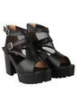 Shoetopia WomenS Block Heel Sandal/Black /Eu38 / Uk5