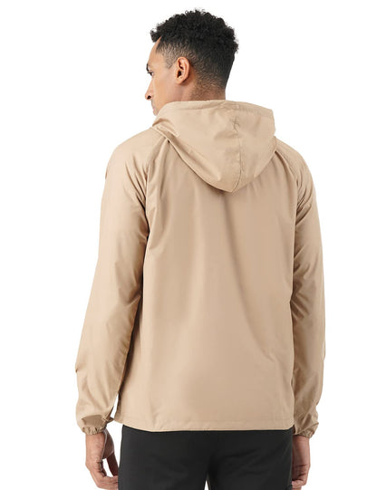 PUMPD Mens All-purpose Windcheater with Front Zip Closure & Hoodie -With Self Packing Kit