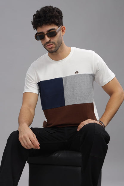 ADRO Tshirt for MenMulti Color T-Shirt for MenCotton T-ShirtMens TshirtRN8-24-WHNBBR