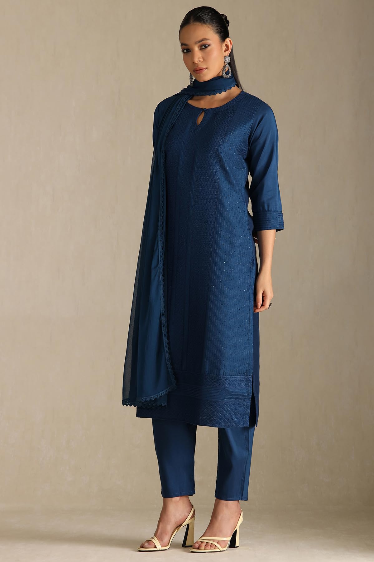 Soch WomenS Art Silk Chudidar Set (Ews5Cd21988_Blue