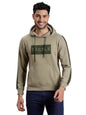 Turtle Men Light Olive Polycotton Printed Hooded Sweatshirt