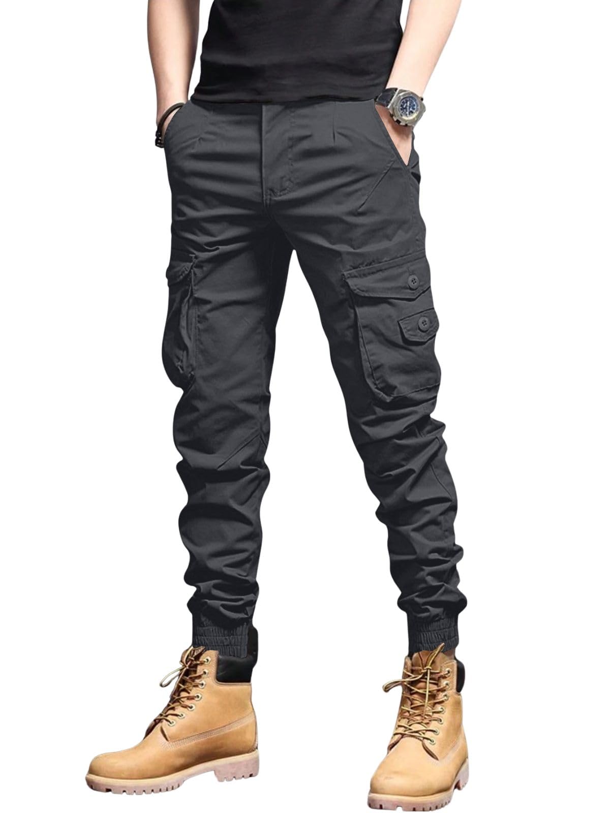 Leriya Fashion MenS Cargo Pants With Pockets | Cotton Joggers For Men | 6 Pocket Jeans Pant | Casual Trousers For Men (Lf-Tp-11