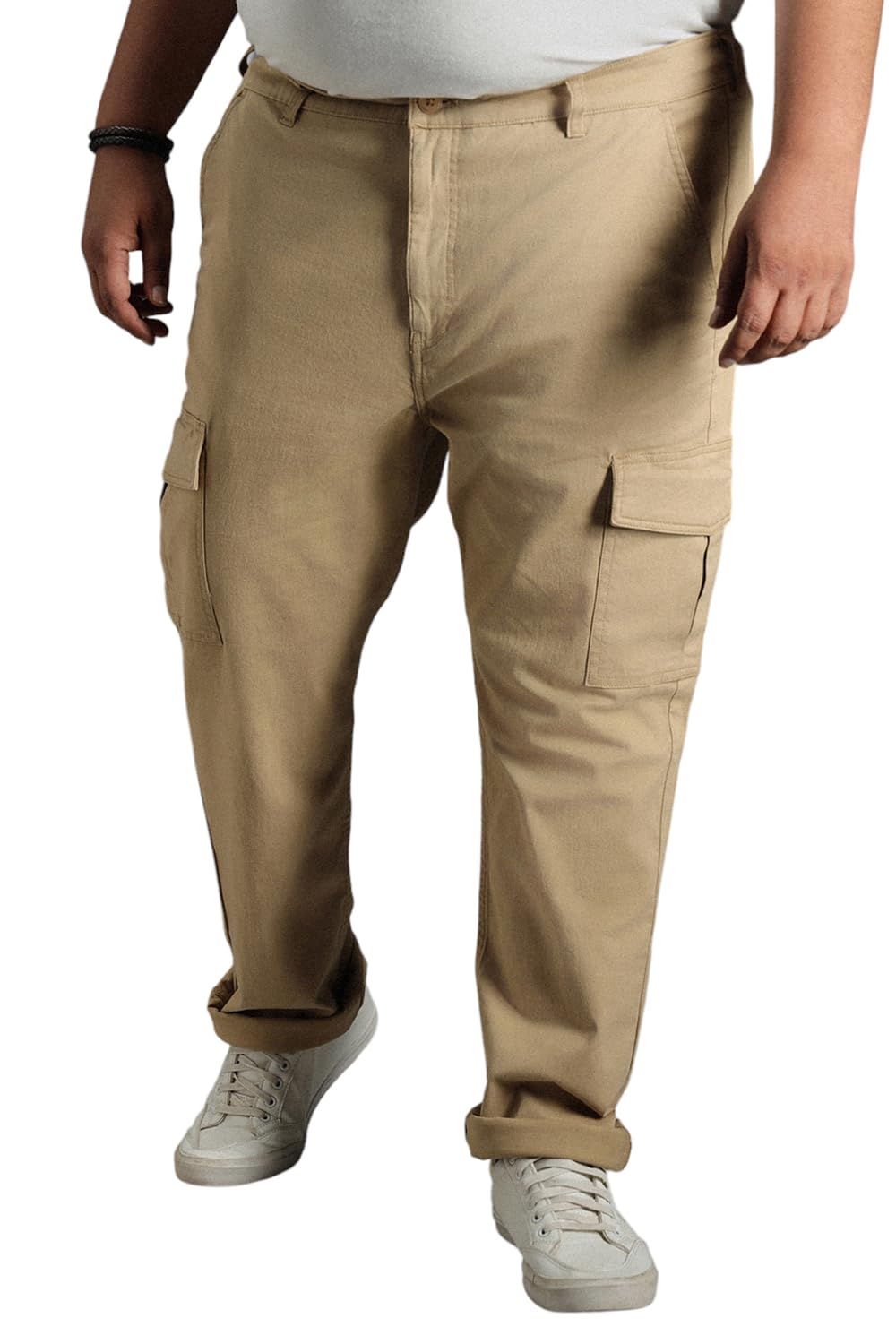 High Star MenS Regular Casual Pants (Hsmwts2404P_Khaki