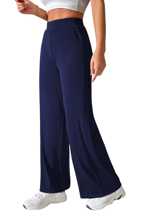 Greciilooks Tailored Trouser For Women | Woman Trousers | WomenS High-Waisted Pant | WomanS Trousers Pants Blue