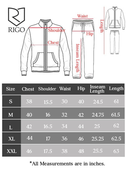 Rigo Round Neck Full Sleeve Terry Track Suit For Men | Regular Fit Plus Sizes Tracksuit for Mens | Co-ord Set For Men