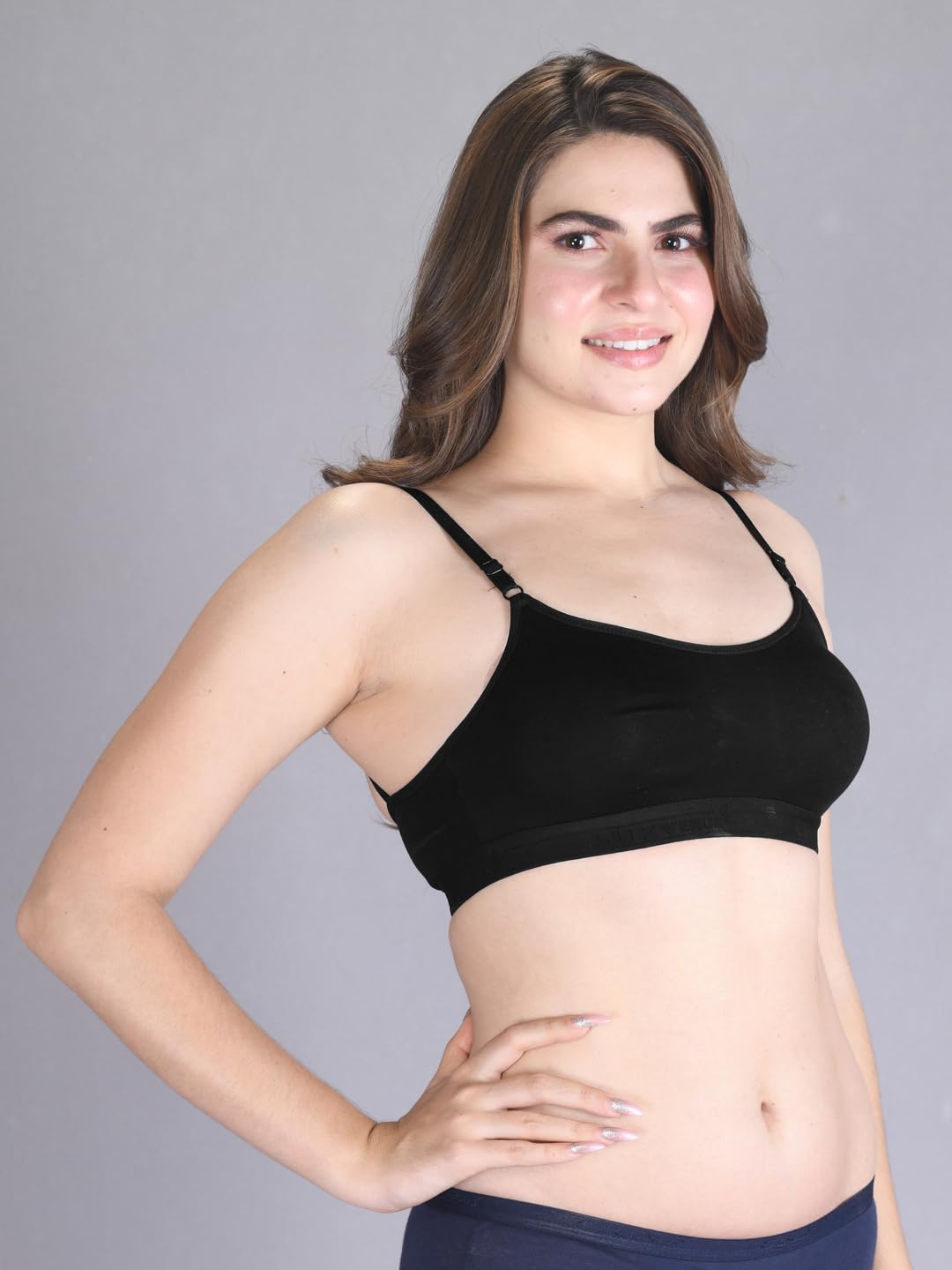 Lux Venus Moulded Sprots Bra With Adjustable Strap Black