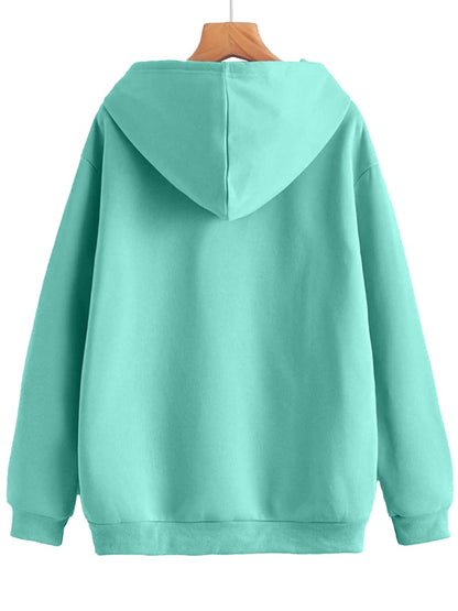 Juneberry Cotton Fleece Oversized Fit Graphic Printed Full Sleeve Hooded Sweatshirt For Women/Girls (Available In S To 3Xl) (Jhd