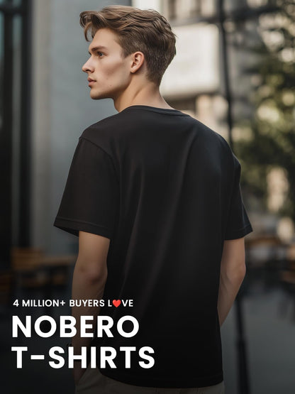 Nobero MenS Graphic Printed Regular Fit T-Shirt (1M-Twts-C1059_Black_4