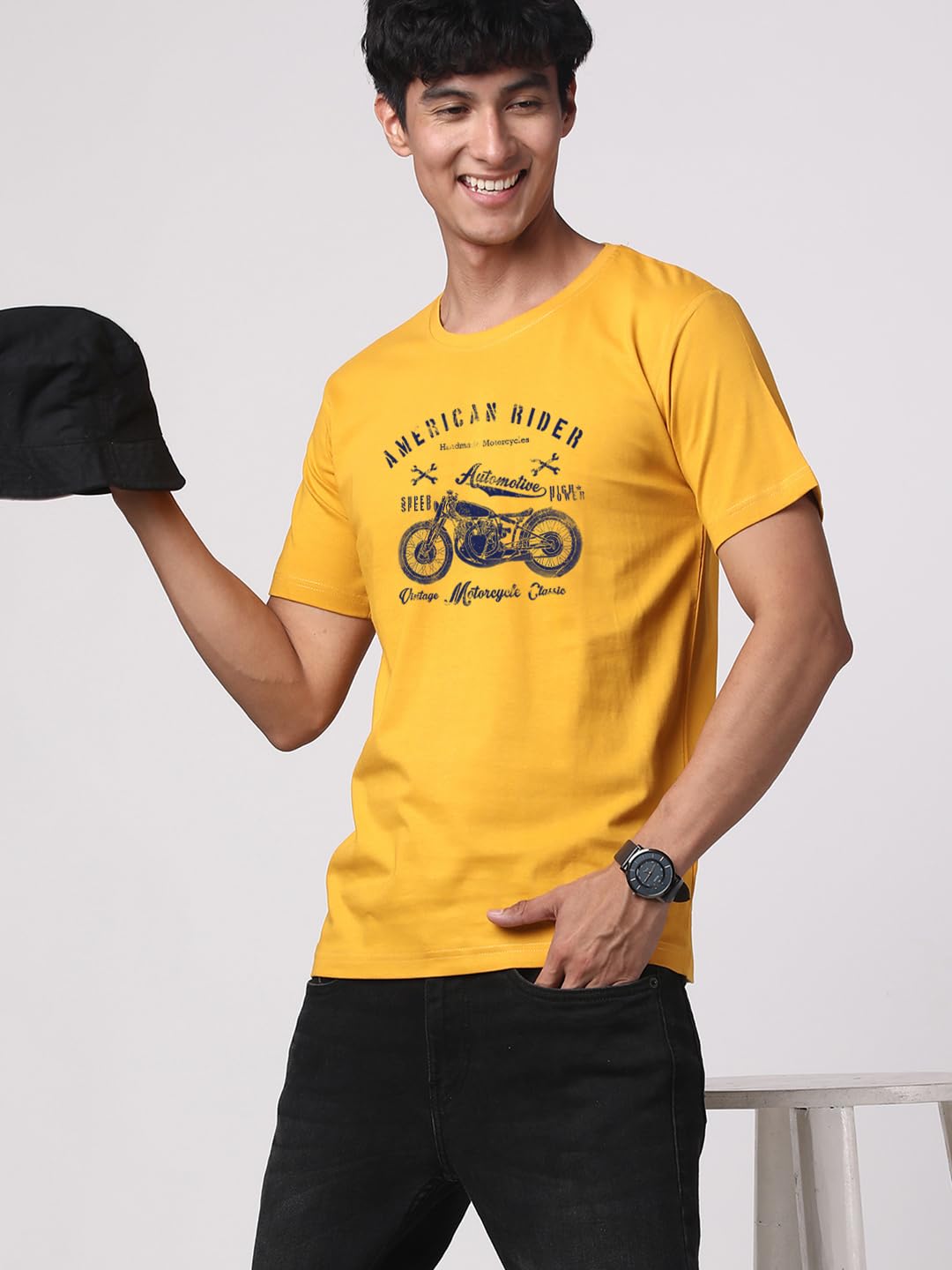 ADRO Men's Regular Fit T-Shirt (RNR-M-AME-MU)