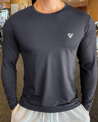 Eyebogler Men Dry Fit Round Neck Full Sleeve Activewear Tshirt
