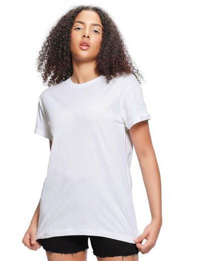 Bewakoof Womens Solid Boyfriend Fit Half Sleeve Round Neck Cotton T-Shirt