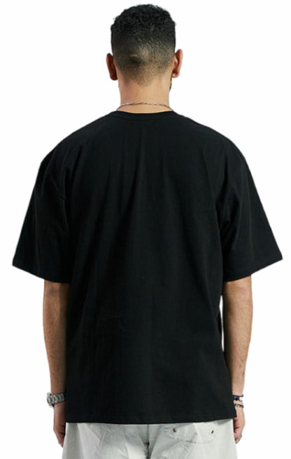 Uniplanet Store Solid Oversize The Nun Round Neck Cotton Printed Black T Shirt For Men