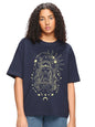 Bewakoof Womens Graphic Printed Oversized Fit Cotton T-Shirt