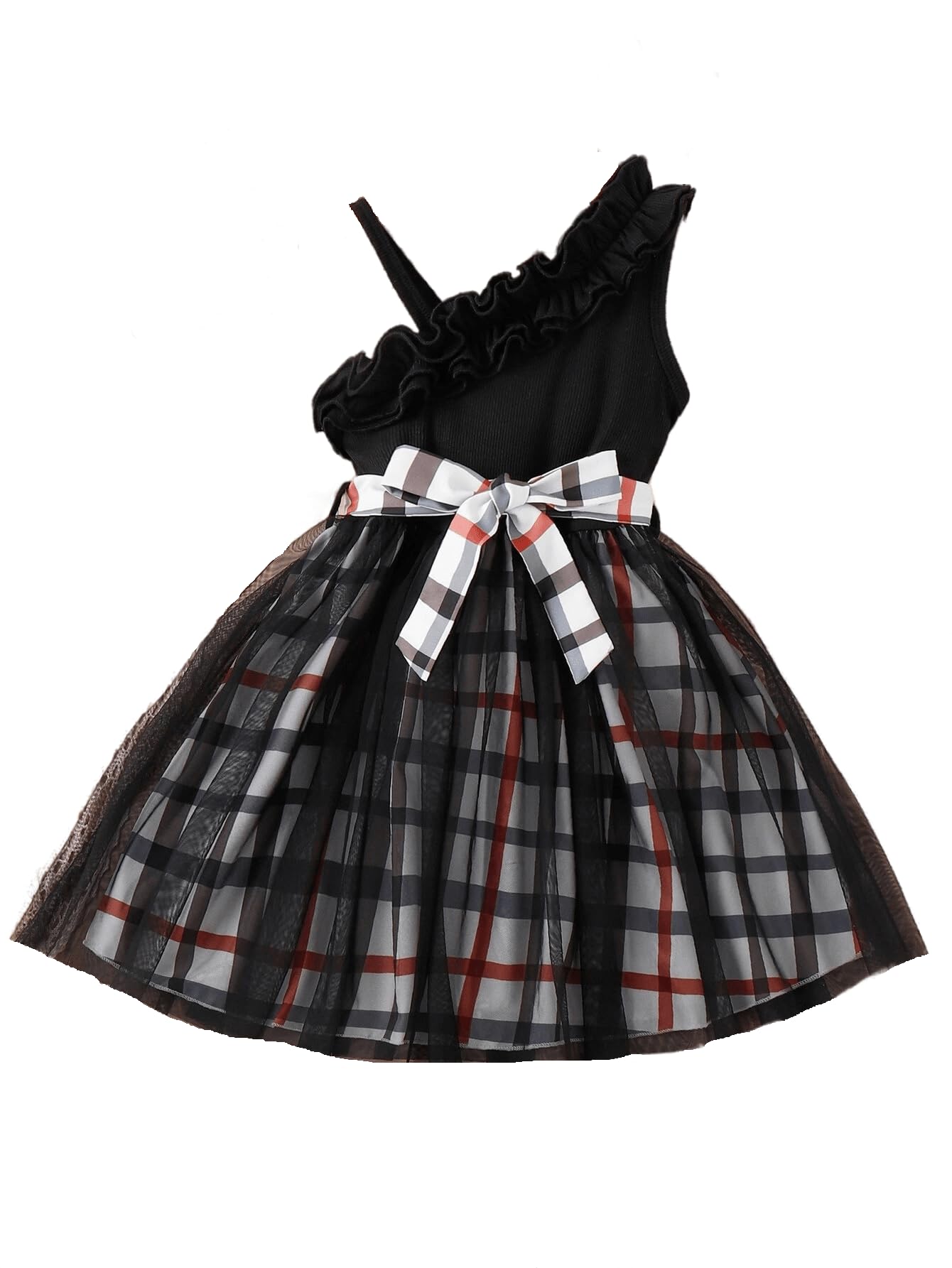 TAGAS Baby Girls Polyester Fit and Flare Knee-Length Dress | Girls Dress Black