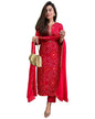 Gosriki WomenS Rayon Blend Straight Printed Kurta With Pant & Dupatta (Turae-Red-Vks01-Gs_5Xl_Red_Xxxxx-Large)