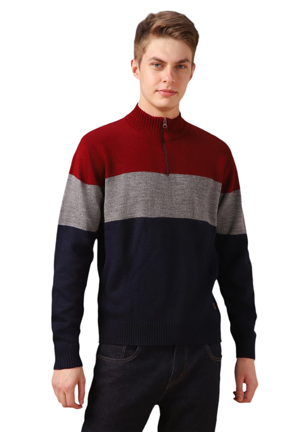 Dennis Lingo Multi-Color Solid Cotton Slim Fit Full Sleeve Sweatshirt For Men