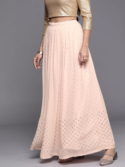 Libas Polyester Classic Skirts Pink