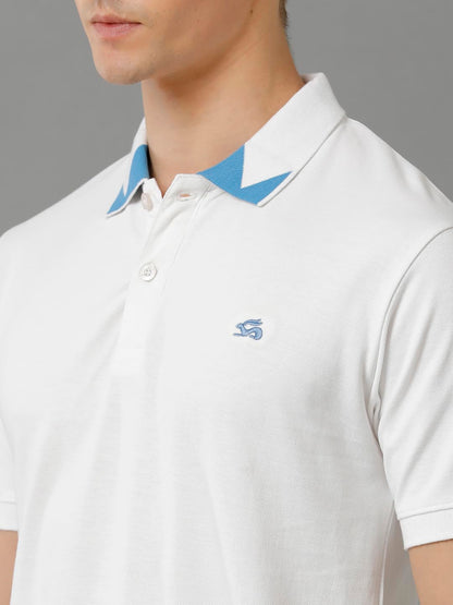 ADRO Premium Cotton Polo for Men (P23-H-PLN_White)