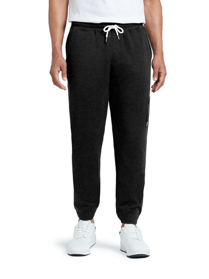 XYXX Mens Cotton Modal Joggers - Relaxed Fit, Antimicrobial, High Stretch, Sweat Absorbent Solid Ace Loungewear with Zippered P
