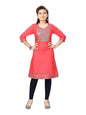 Aarika Girl'S Cotton Kurti Legging Set (Kl-E-22_Gajri-Navy Blue_32)
