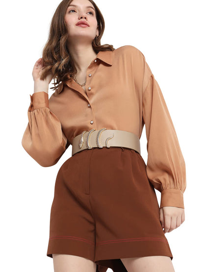 Vero Moda Regular Shorts (150385601_Cambridge Brown_Xl)