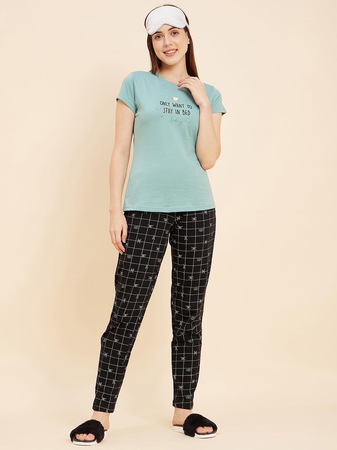Sweet Dreams Women Printed Half Sleeves Pyjama Set