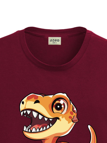 ADRO T Shirts for Boys & Girls || Dinosaur Printed T-Shirt || Ages 3-14 || 100% Cotton Round Neck Tshirt for Boys & Girls||KRN-D