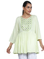 Libas Women Embroidered Rayon A-Line Kurti