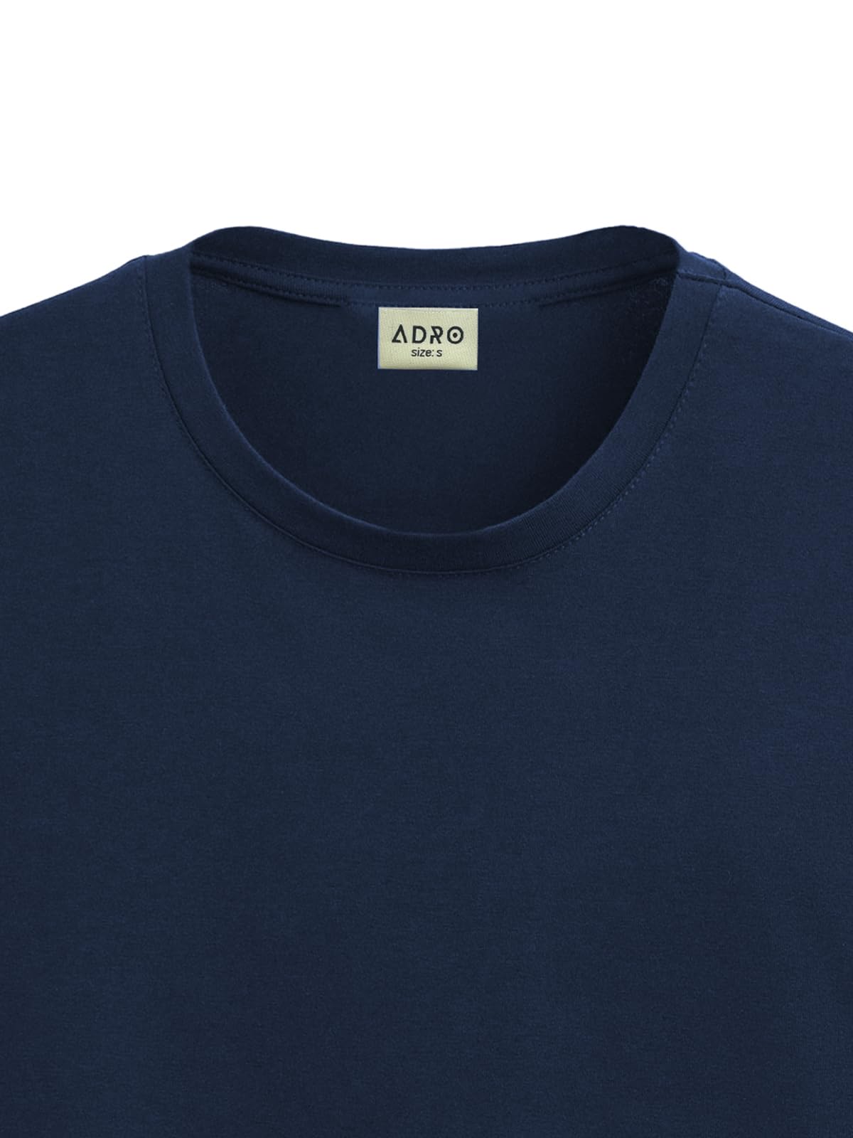 ADRO Men's Solid Regular Fit T-Shirt (RCM2-PLN)