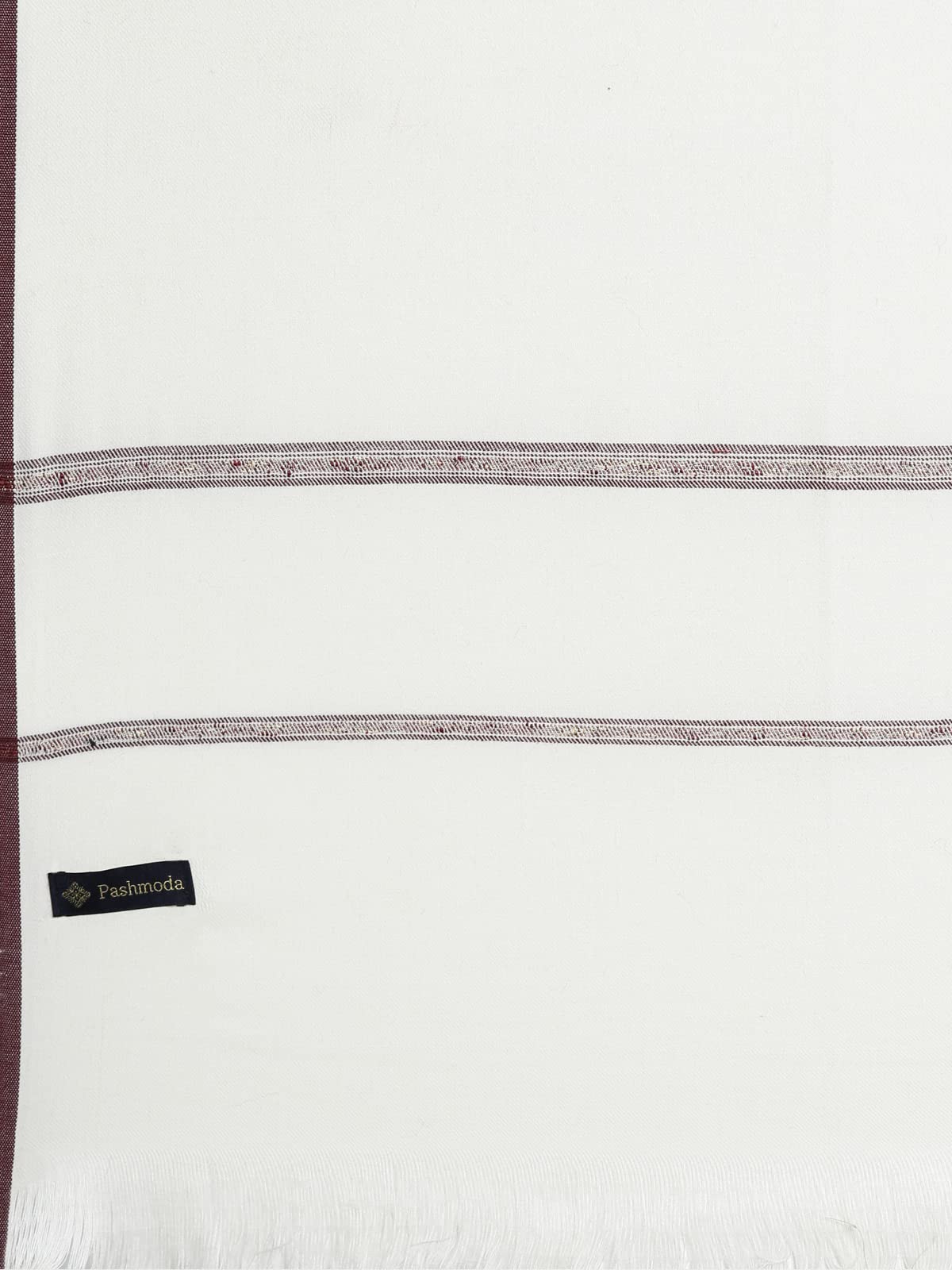 Pashmoda Men Farhat Woven Design Shawl (Size 123X266 Cms, Black Color)