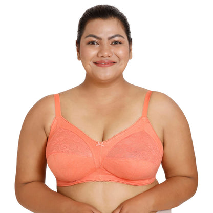 Rosaline by Zivame Womens Polyester Cotton Non Padded Wired Casual Full Coverage Super Support Bra (Pack of 2) (RO1292FASHAPINK