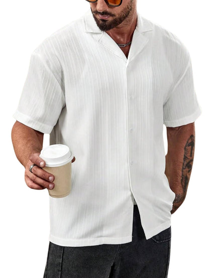 Funky Rich Men Cotton Classic Fit Textured Cotton Shirts || Casual Shirt || Stylish Half Sleeve Shirt || Fancy Shirt (In, Alpha,