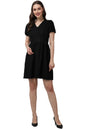 Popwings Casual Self Crush Design Solid Knee Length Blouson Peplum Dress For Women || Latest Stylish Summer Dress For Women || K