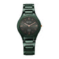 EDGE Titan Ceramic Quartz Analog Green Dial Ceramic Strap Watch for Women-NS2653QC06/NT2653QC06