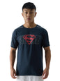 The Souled Store Official Superman: Logo Mens and Boys Loose fit Graphic Printed Half Sleeve Rayon Blue Color Summer Shirts Shir