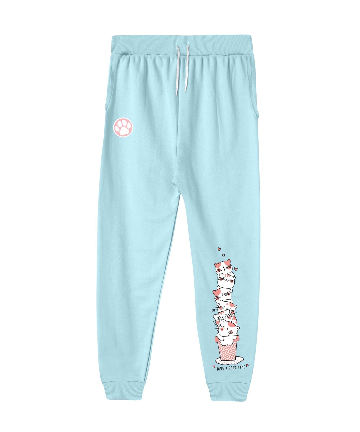 Kyda Kids Girls Cottonblend Printed Track Pants (Pack Of 1)