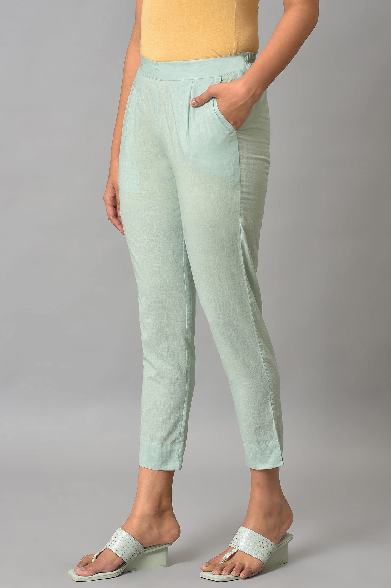 Aurelia Pure Cotton Strechable Trouser For Women | Ankle Length Trouser For Women | Pure Cotton Trouser For Women | Pants For Wo