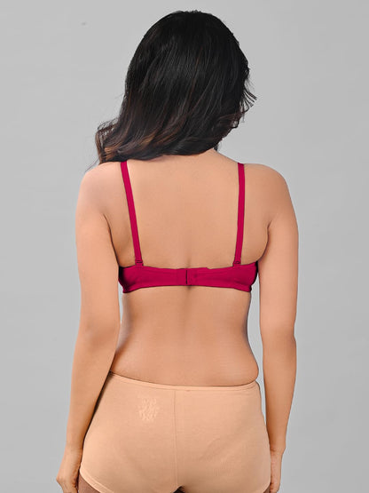 Lux Venus 3/4Th Coverage Padded Bra With Adjustable Bra Fuchsia